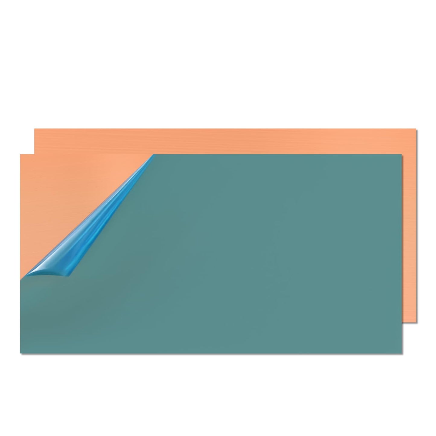 Uxney Copper Sheet Metal,4" x 8"-18 Gauge(1mm) Thickness,99.9% Pure Copper Plates for DIY, Jewelry, Electrical, Repair, Industrial(2 Pac)
