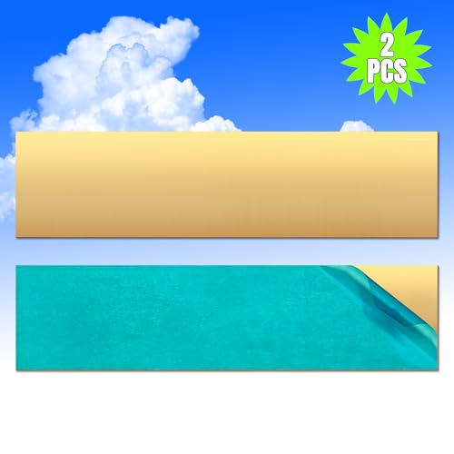 Uxney Brass Sheet,2" x 8"-18 Gauge(1mm) Thickness,99.9% Pure Brass Plates for DIY, Jewelry, Electrical, Repair, Industrial(2 Pac)
