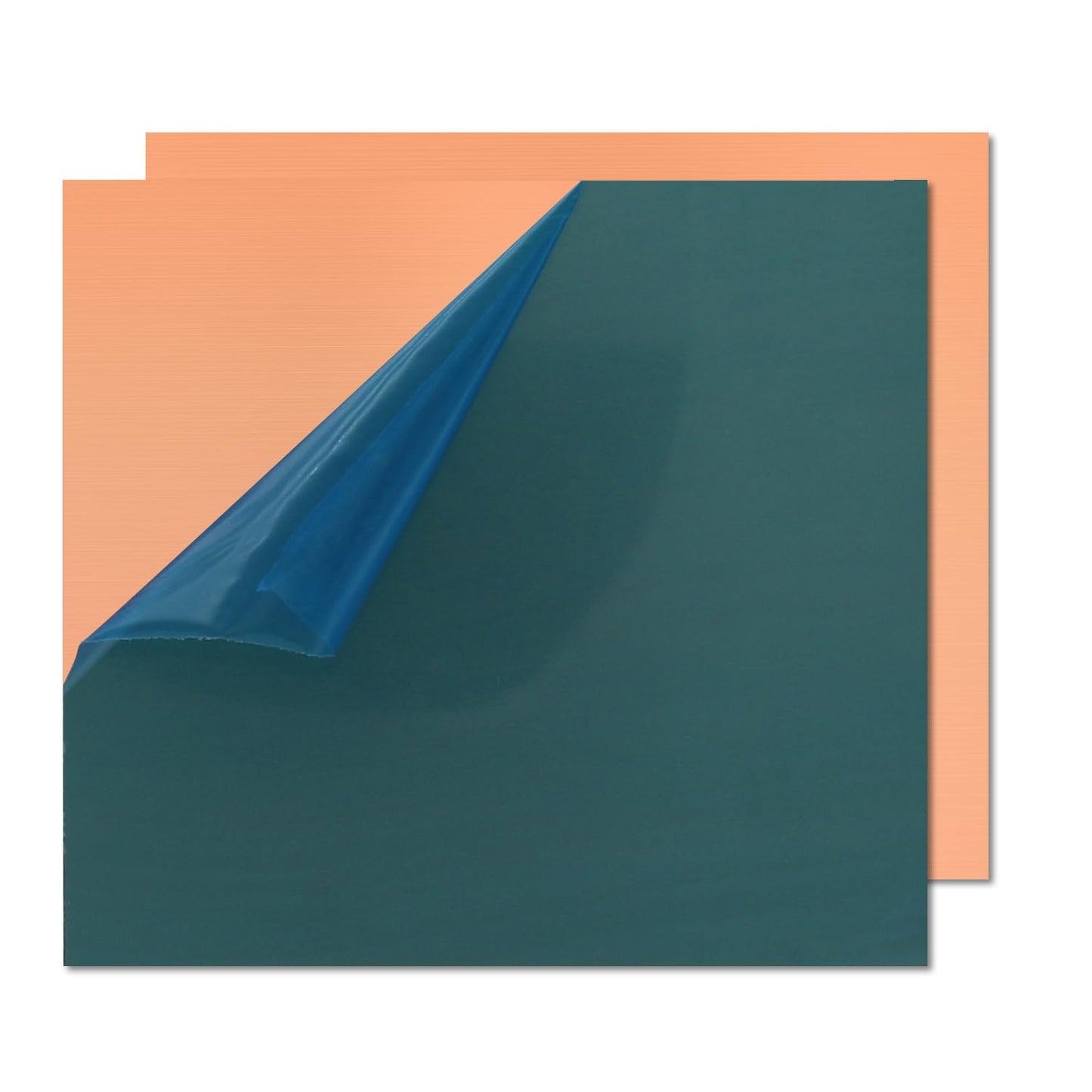Uxney Copper Sheet Metal,8" x 8"-24 Gauge(0.5mm) Thickness,99.9% Pure Copper Plates for DIY, Jewelry, Electrical, Repair, Industrial(2 Pac)