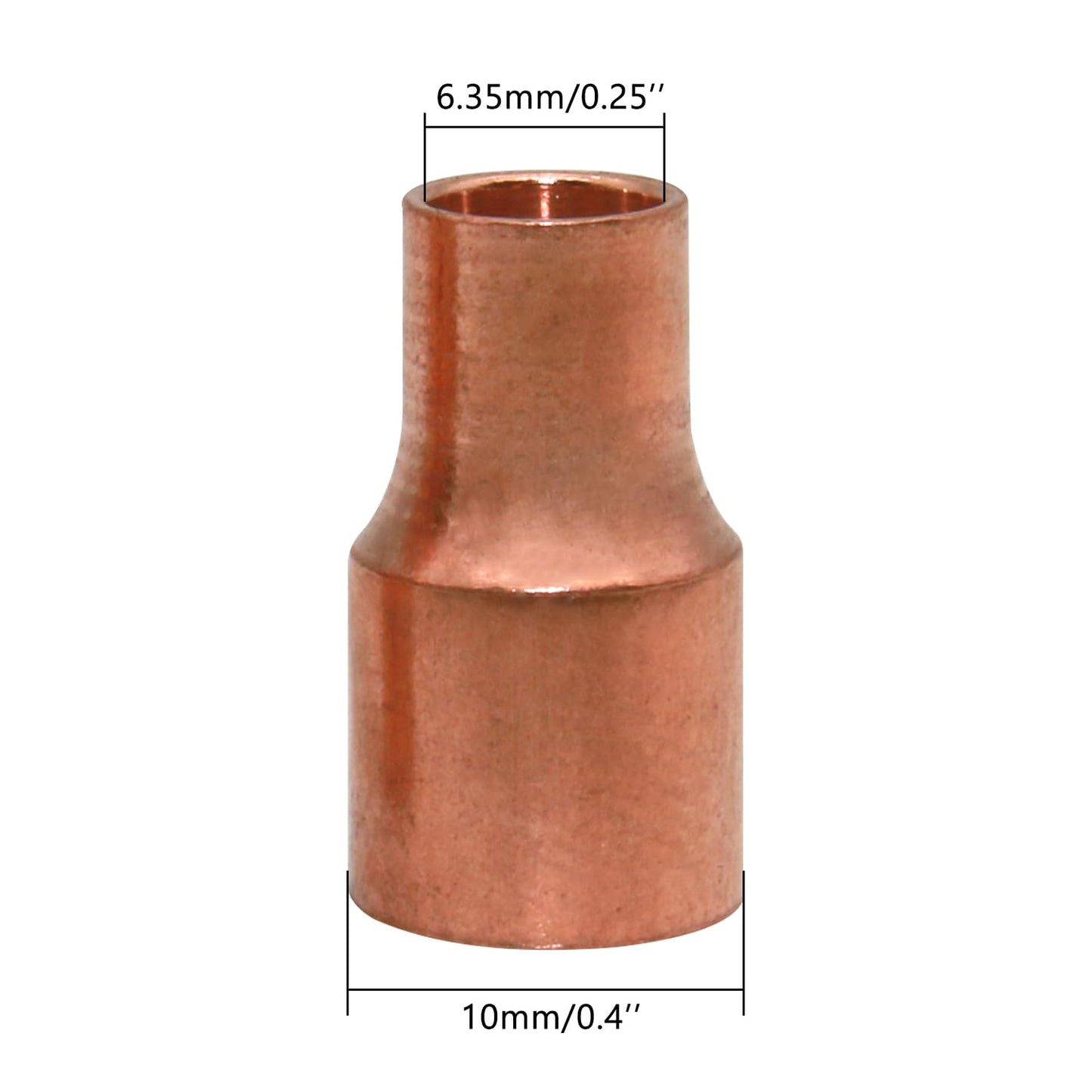 Uxney Copper Reducing Coupling Pipe Fittings, 1/4 x 3/8 Inch ID for HVAC Units, Refrigeration or Hydraulic Applications, Etc,Pack of 5