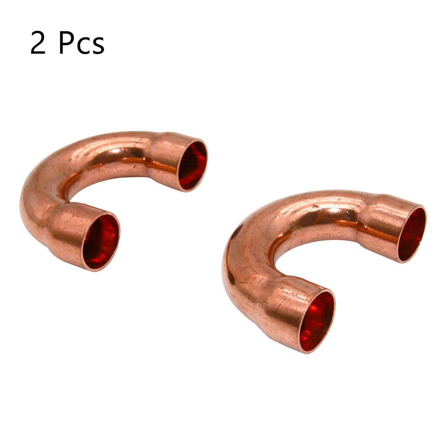 Uxney 180 Degree Return Bend Copper Pipe Brass Fittings,5/8 Inch ID for HVAC Units, Refrigeration or Hydraulic Applications, Etc,Pack of 2