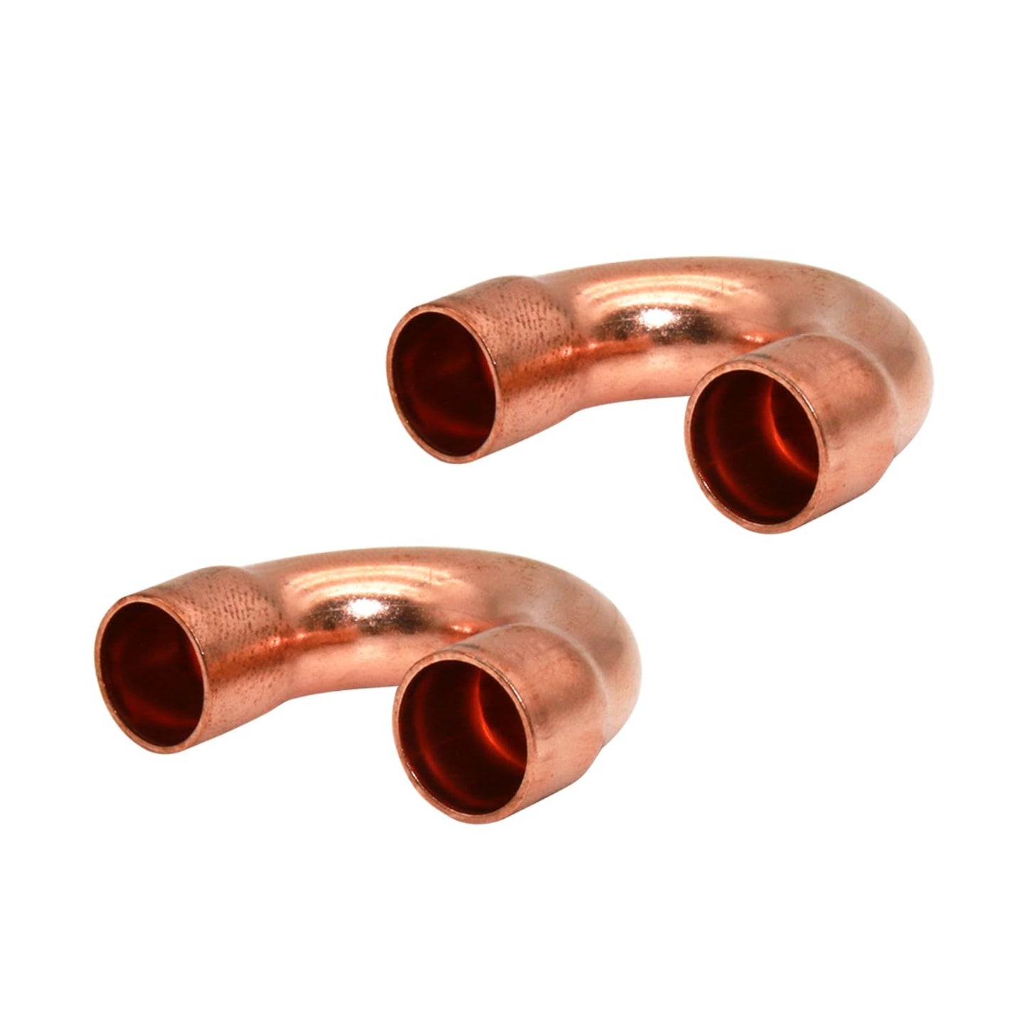 Uxney 180 Degree Return Bend Copper Pipe Brass Fittings,5/8 Inch ID for HVAC Units, Refrigeration or Hydraulic Applications, Etc,Pack of 2