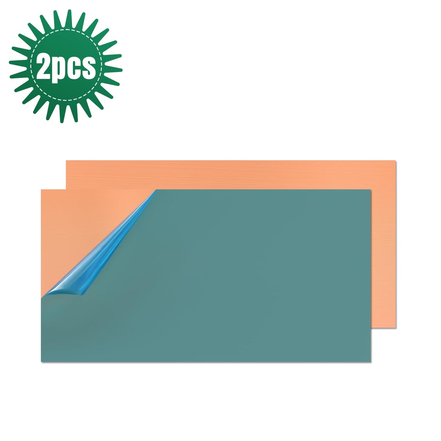 Uxney Copper Sheet Metal,4" x 8"-18 Gauge(1mm) Thickness,99.9% Pure Copper Plates for DIY, Jewelry, Electrical, Repair, Industrial(2 Pac)