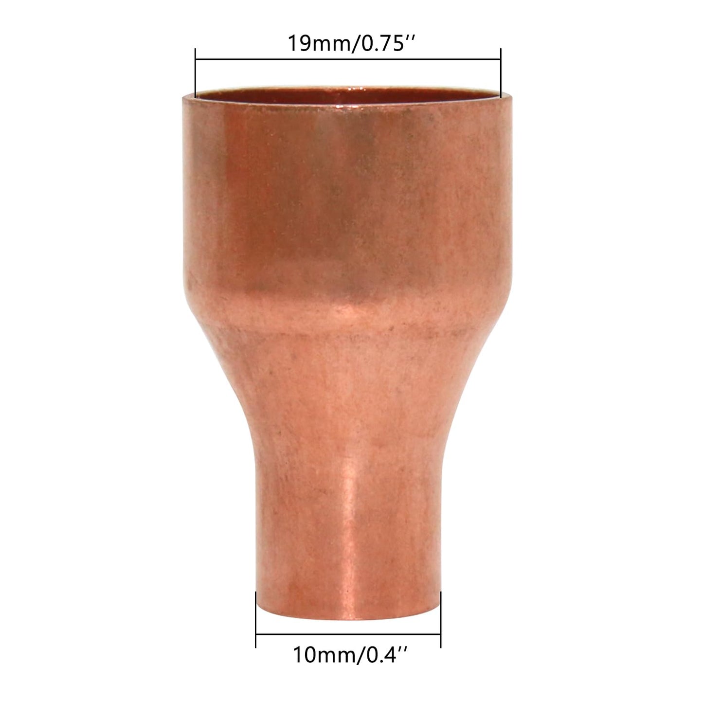Uxney Copper Reducing Coupling Pipe Fittings,3/8 x 3/4 Inch ID for HVAC Units, Refrigeration or Hydraulic Applications, Etc,Pack of 5
