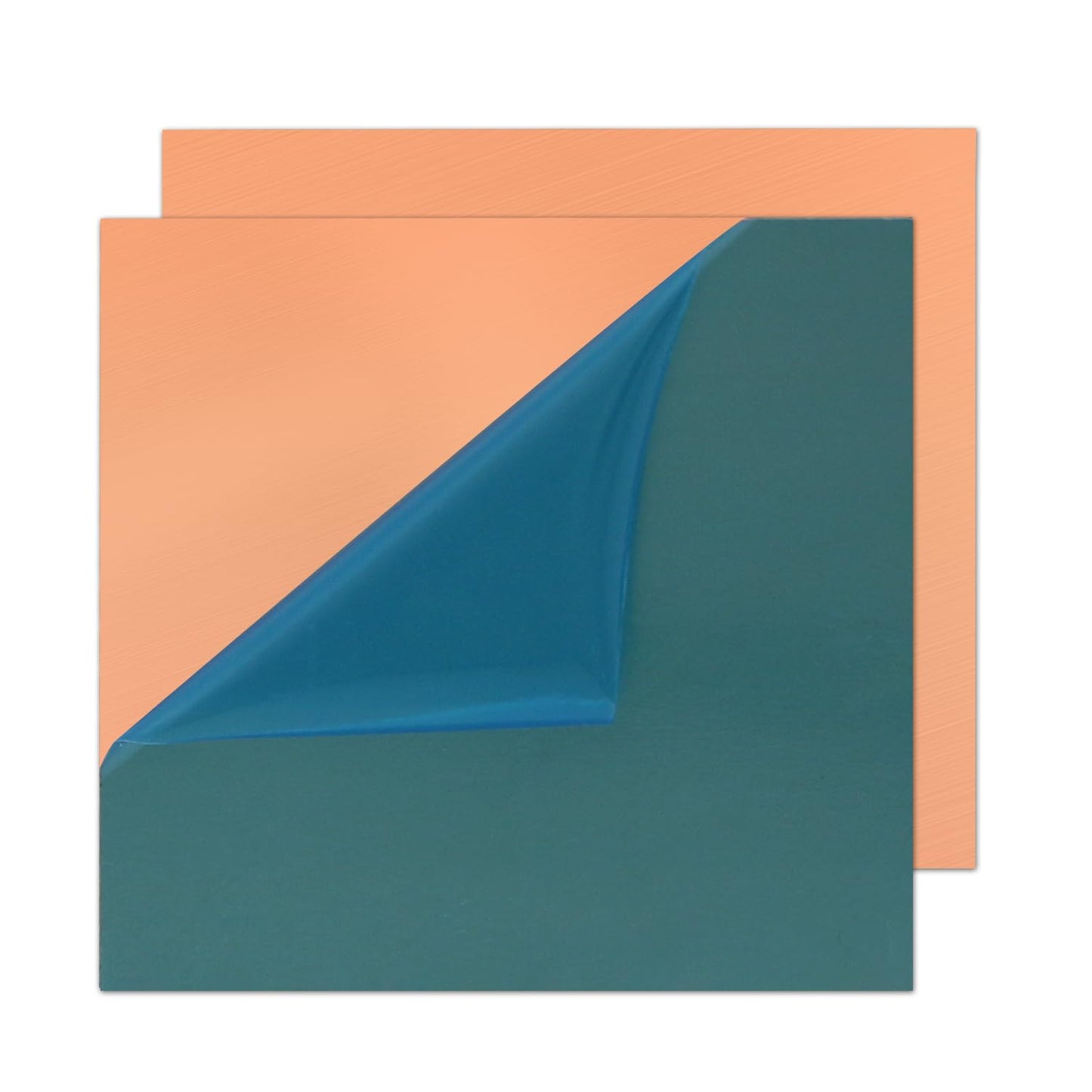 Uxney Copper Sheet Metal,2" x 2"-20 Gauge(0.8mm) Thickness,99.9% Pure Copper Plates for DIY, Jewelry, Electrical, Repair, Industrial(2 Pac)