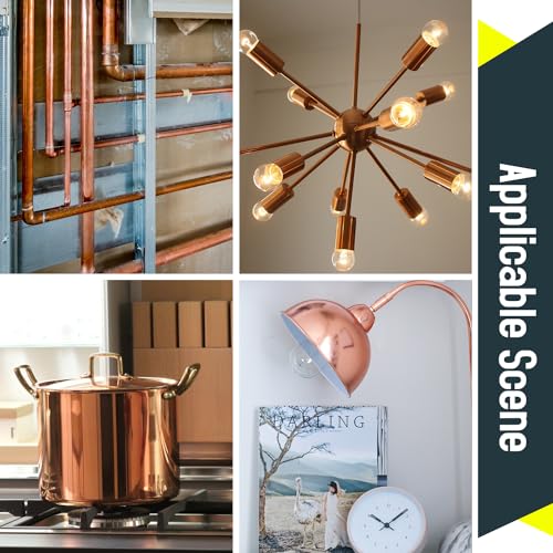 Uxney 1/2"OD Copper Pipe, 1 mm Wall Thickness 12" Length Copper Round Tube Widely used in various industrial applications(2 Pcs)