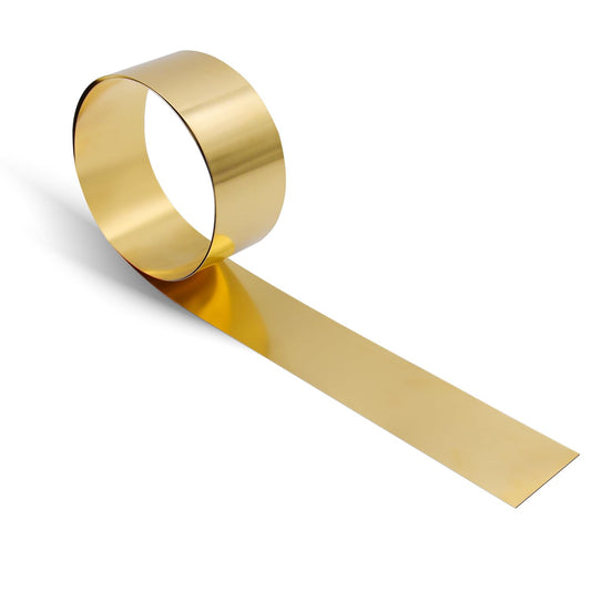 Uxney Brass Sheet Roll, Gold Foil Sheets 1000mm x 50mm x 0.5mm for Crafts, Electrical Repairs, DIY Projects
