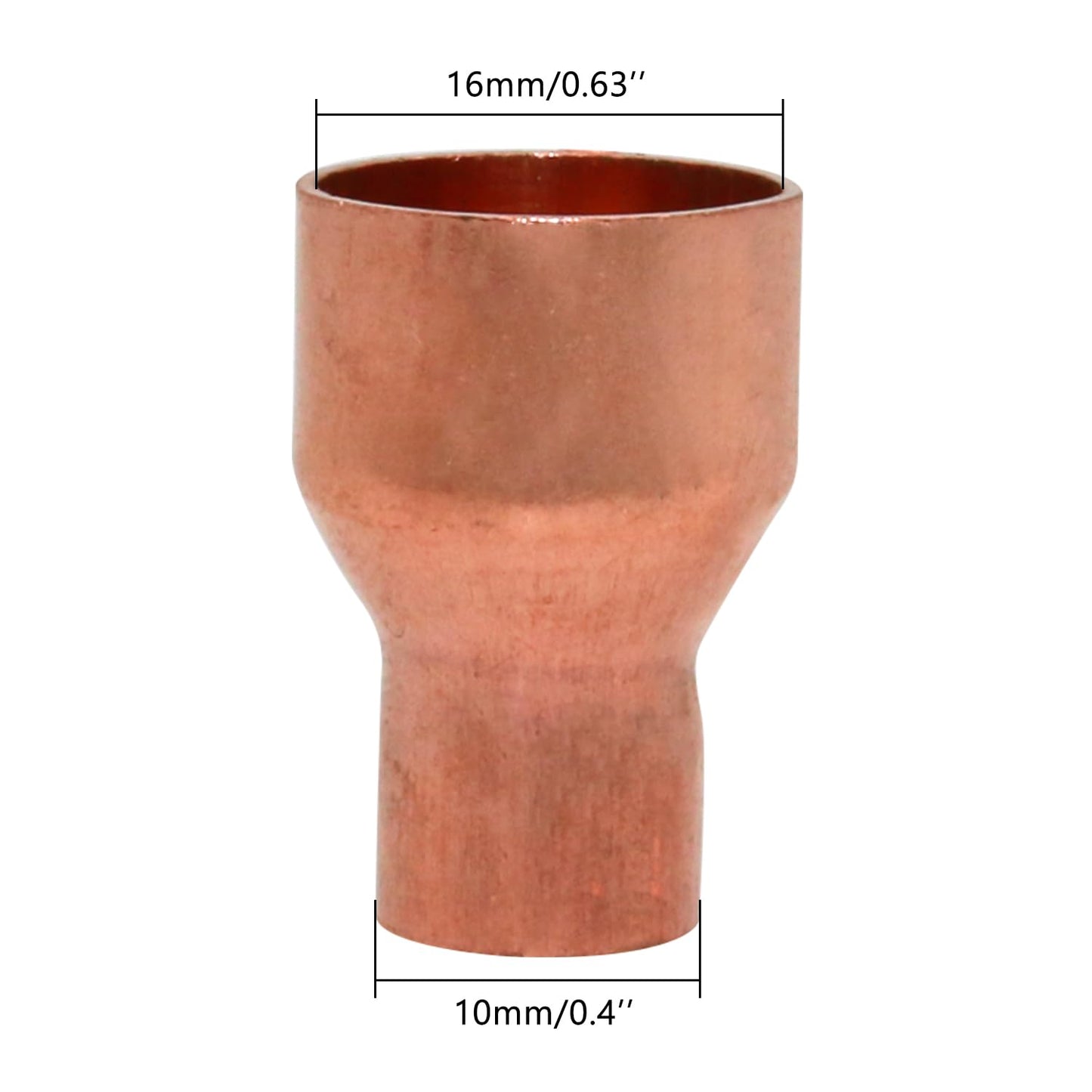 Uxney Copper Reducing Coupling Pipe Fittings, 3/8 x 5/8 Inch ID for HVAC Units, Refrigeration or Hydraulic Applications, Etc,Pack of 5