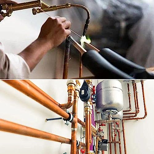Uxney Straight Copper Fittings,1-3/4 Inch ID Welding Joint for HVAC Units, with Rolled Tube Stop Sweat Ends,Pack of 2