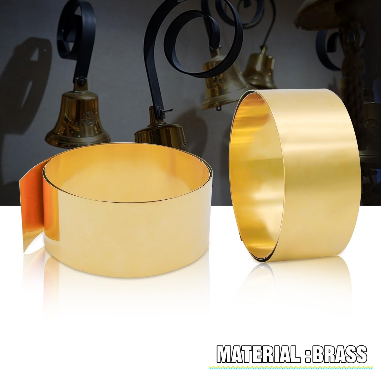 Uxney Brass Sheet Roll, Gold Foil Sheets 1000mm x 50mm x 0.2mm for Crafts, Electrical Repairs, DIY Projects