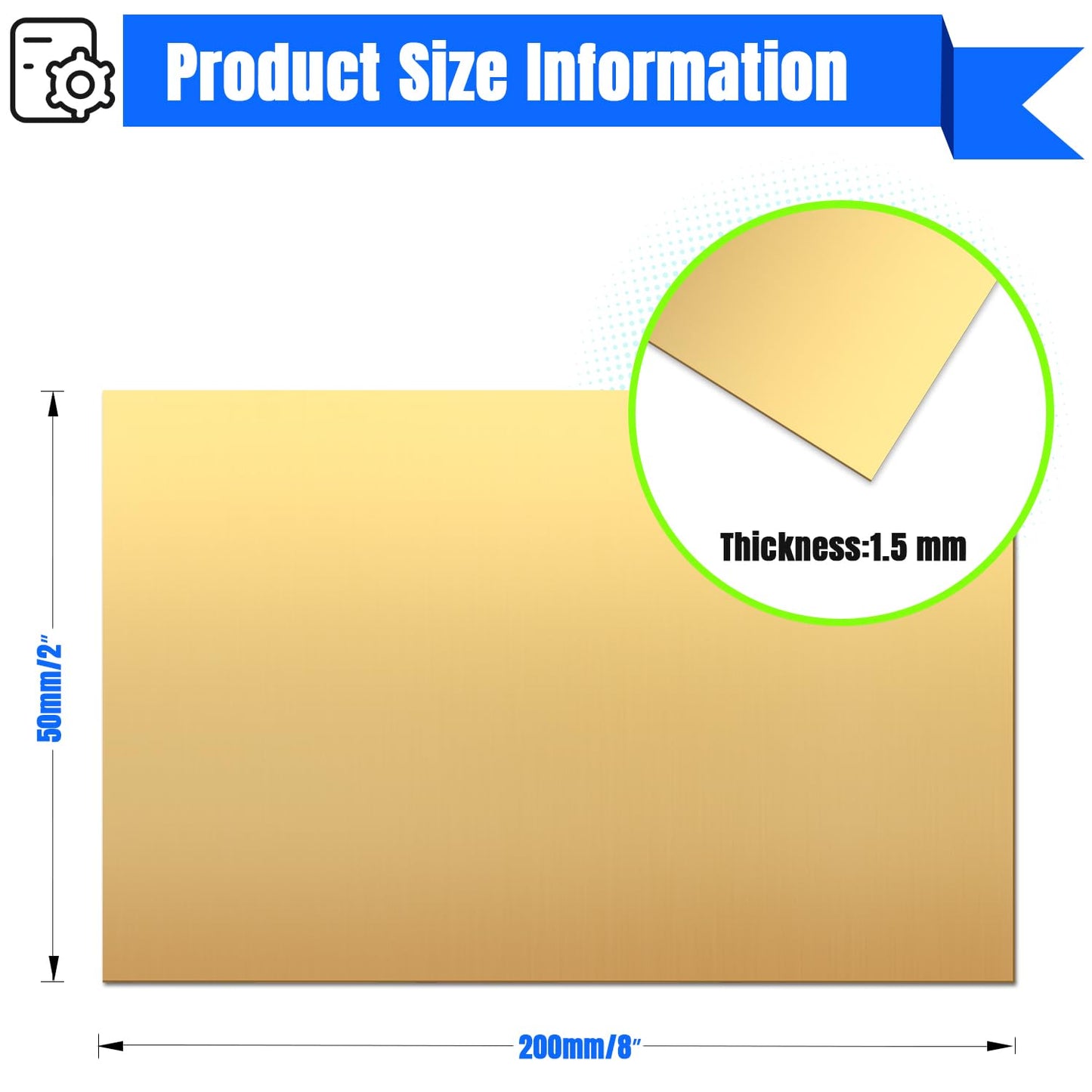 Uxney Brass Sheet,4" x 8"-16 Gauge(1.5mm) Thickness,99.9% Pure Brass Plates for DIY, Jewelry, Electrical, Repair, Industrial(1 Pac)