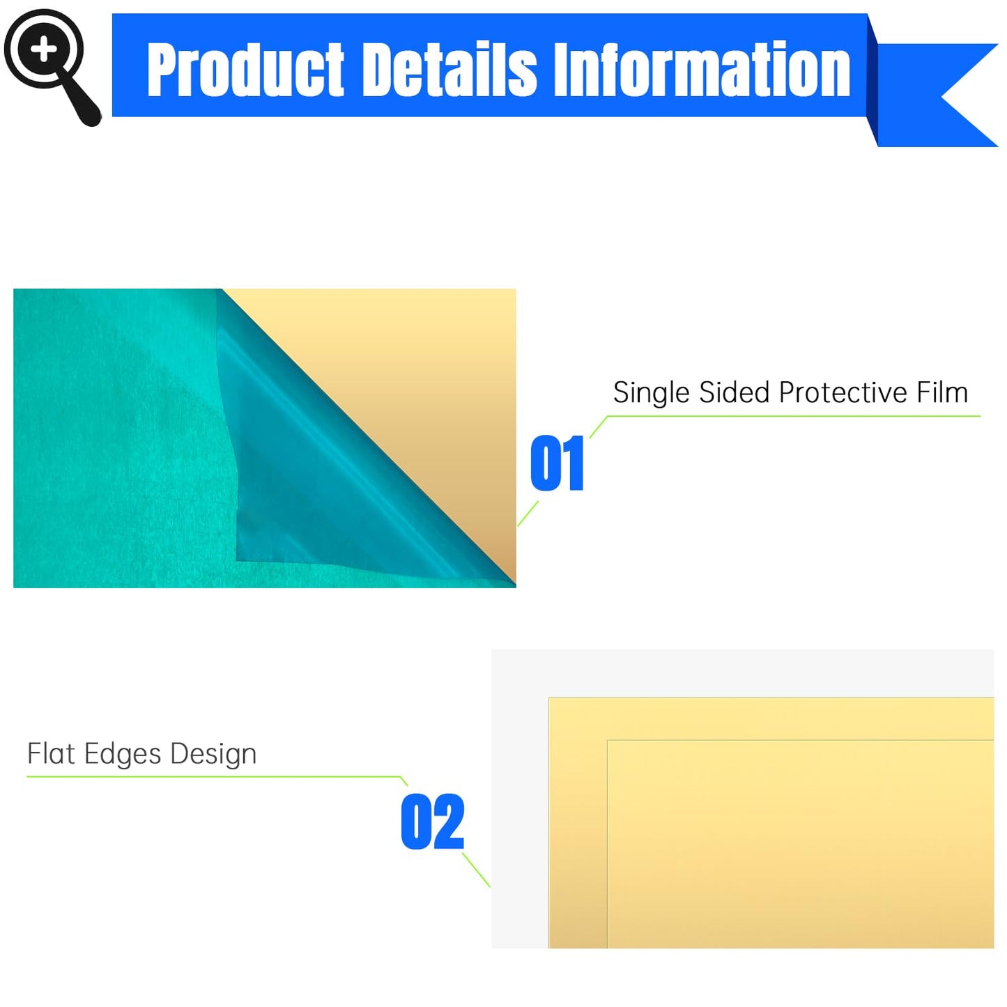 Uxney Brass Sheet,2" x 8"-20 Gauge(0.8mm) Thickness,99.9% Pure Brass Plates for DIY, Jewelry, Electrical, Repair, Industrial(2 Pac)