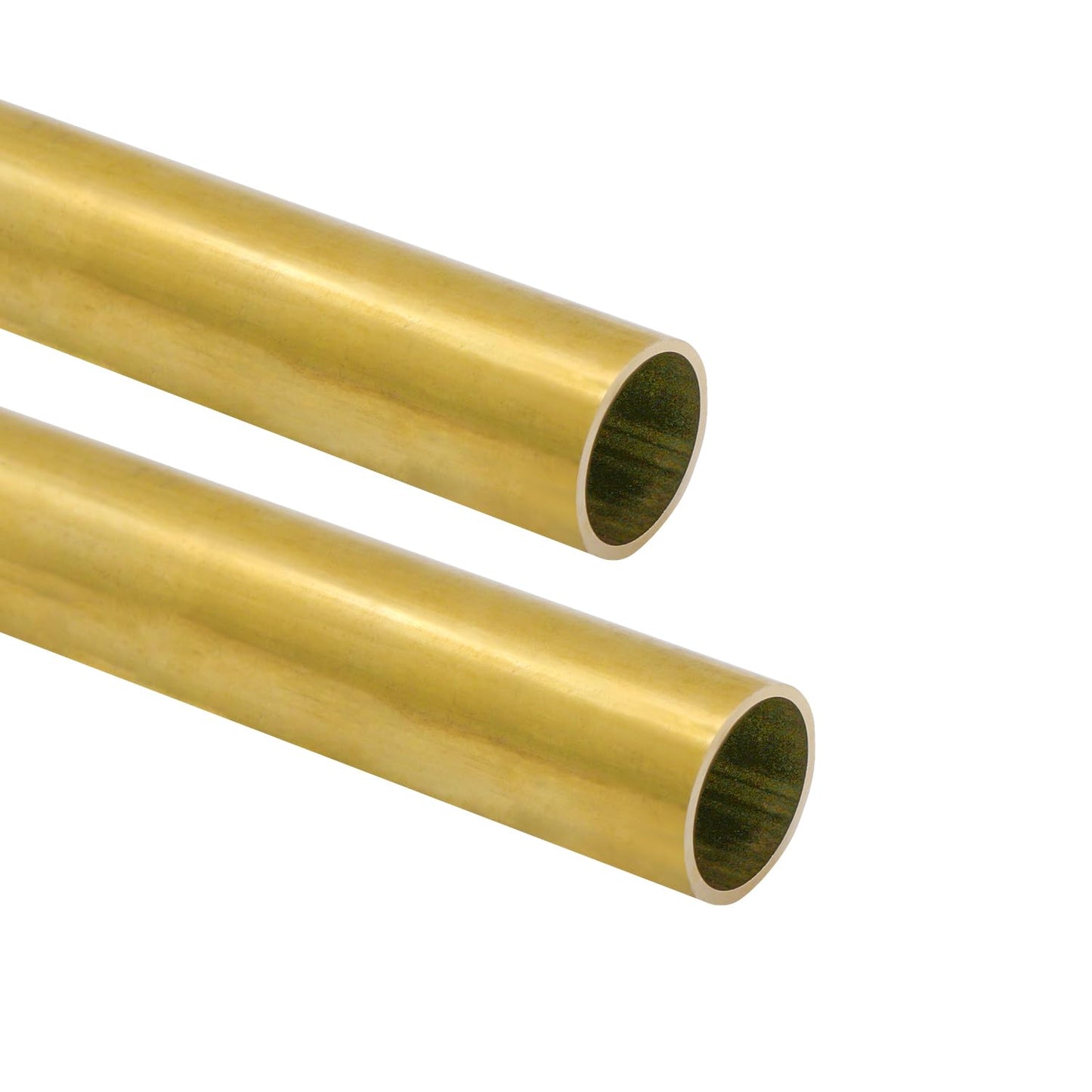 Uxney 1/8"OD Brass Tube, 0.5mm Wall Thickness 10" Length Brass Round Pipe Widely used in various industrial applications(2 Pcs)