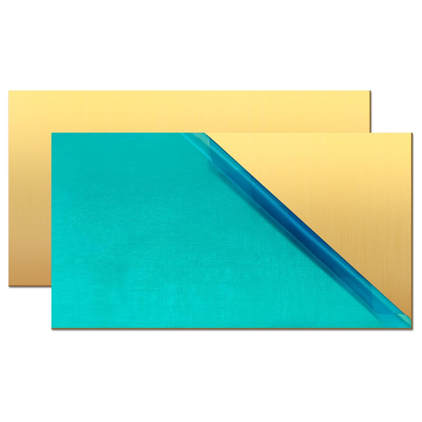 Uxney Brass Sheet,2" x 4"-20 Gauge(0.8mm) Thickness,99.9% Pure Brass Plates for DIY, Jewelry, Electrical, Repair, Industrial(2 Pac)