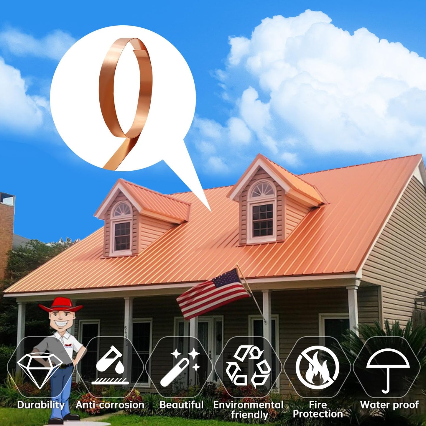 Uxney Copper Sheet Roll,Copper Flashing Roll 1000x25x1mm(LxWxT) Applicable to Various House Repair and DIY Projects