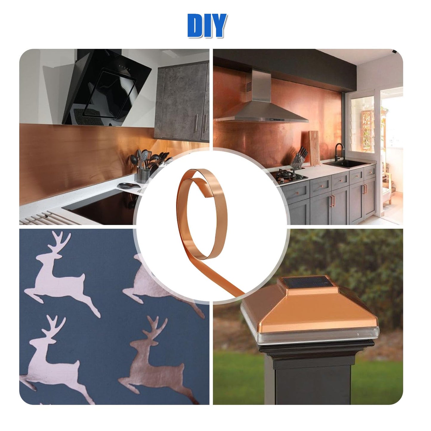 Uxney Copper Sheet Roll,Copper Flashing Roll 1000x20x1mm(LxWxT) Applicable to Various House Repair and DIY Projects