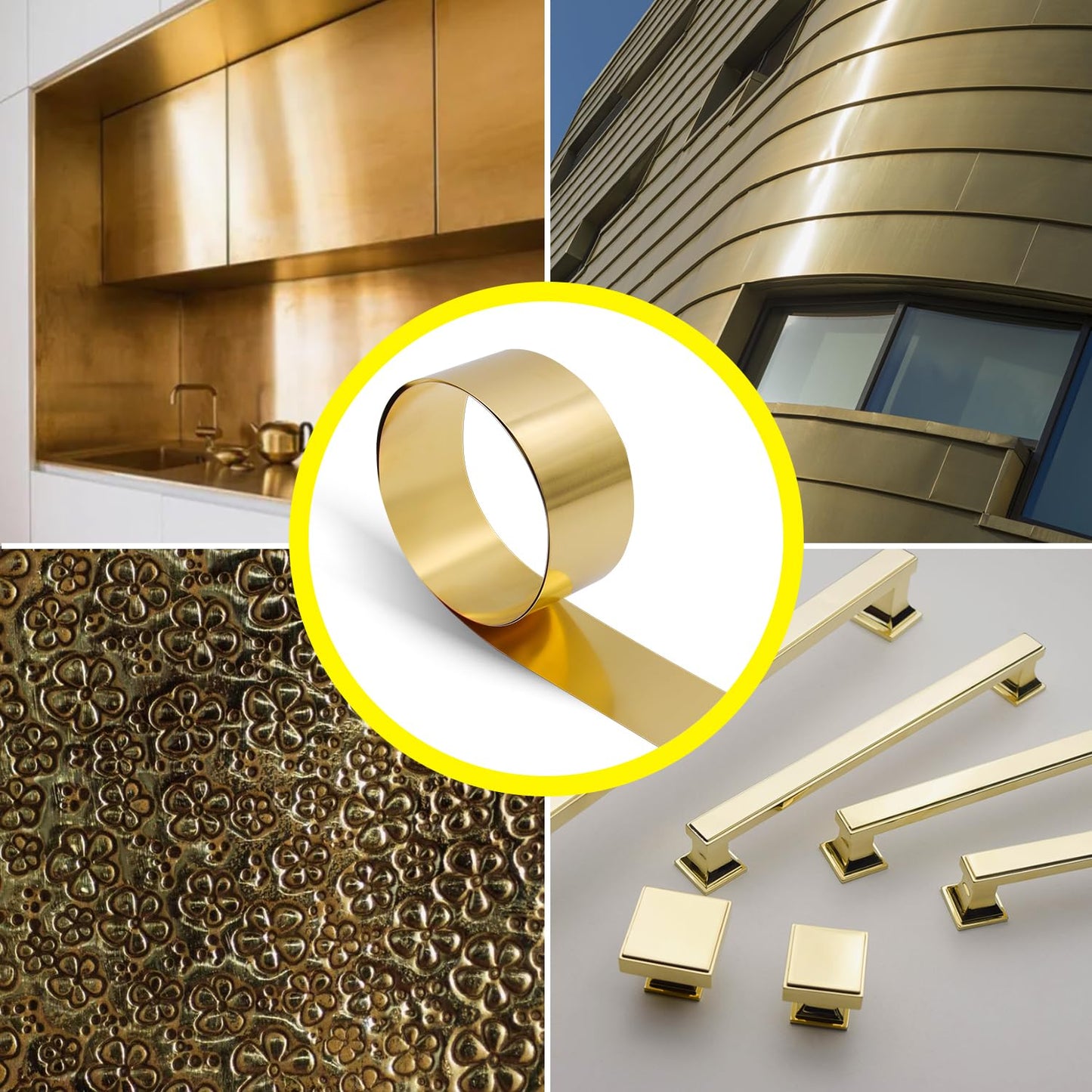 Uxney Brass Sheet Roll, Gold Foil Sheets 1000mm x 50mm x 0.2mm for Crafts, Electrical Repairs, DIY Projects