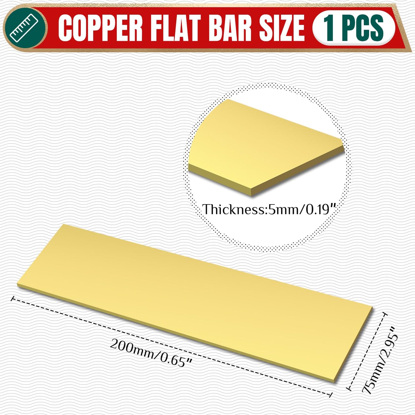 Uxney Brass Flat Bar 3/16"Thickness x 3"Width x 8"Length Brass Bar Stock Brass Rods for Crafts,Models, Repairs, Electrical