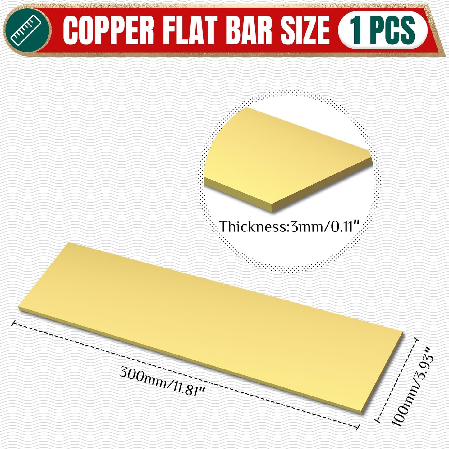 Uxney Brass Flat Bar 1/8"Thickness x 4"Width x 12"Length Brass Bar Stock Brass Rods for Crafts,Models, Repairs, Electrical