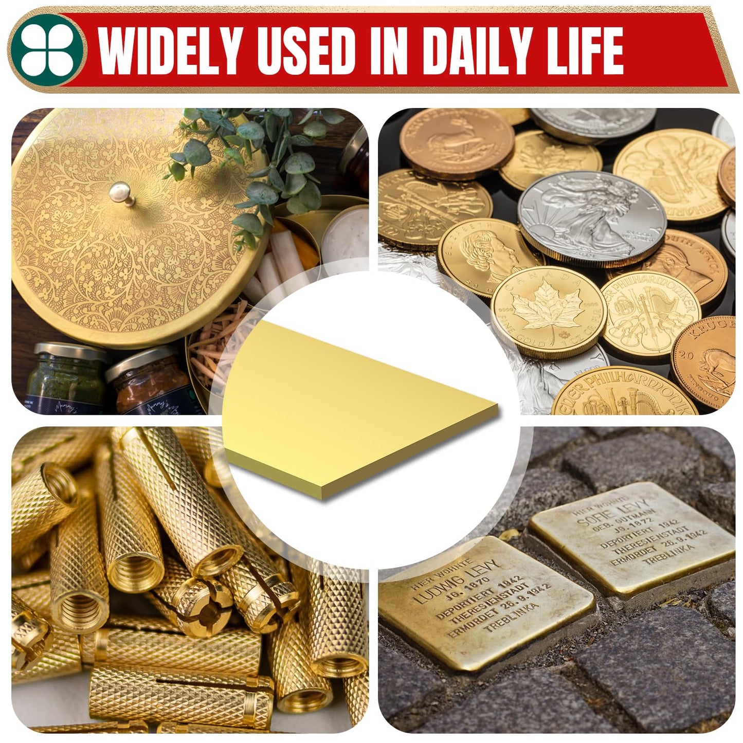 Uxney Brass Flat Bar 5/16"Thickness x 1"Width x 8"Length Brass Bar Stock Brass Rods for Crafts,Models, Repairs, Electrical