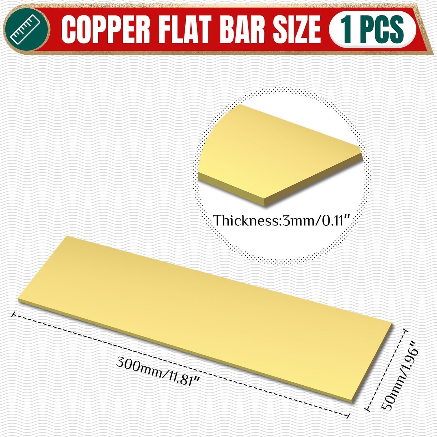 Uxney Brass Flat Bar 1/8"Thickness x 2"Width x 12"Length Brass Bar Stock Brass Rods for Crafts,Models, Repairs, Electrical