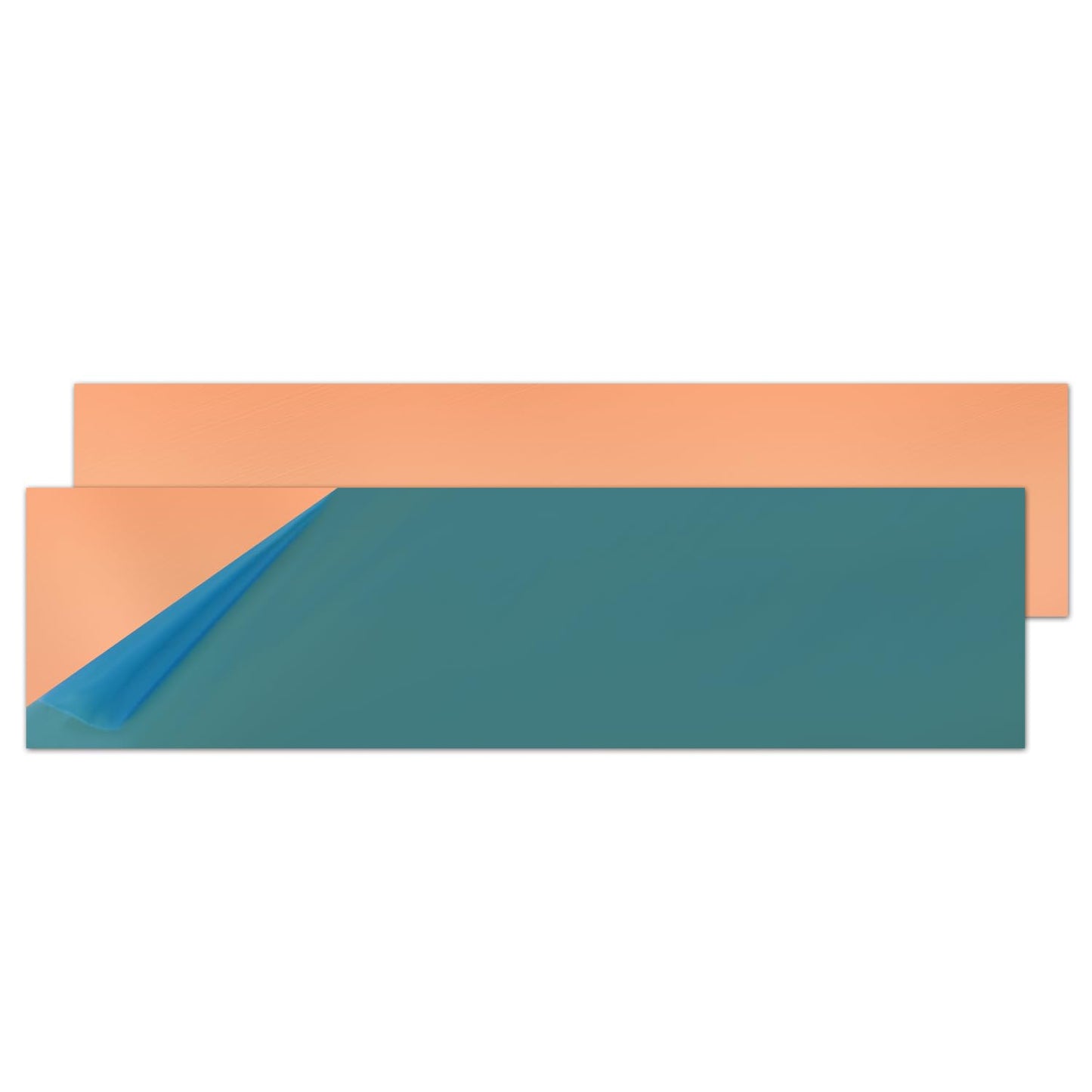Uxney Copper Sheet Metal,2" x 8"-24 Gauge(0.5mm) Thickness,99.9% Pure Copper Plates for DIY, Jewelry, Electrical, Repair, Industrial(2 Pac）