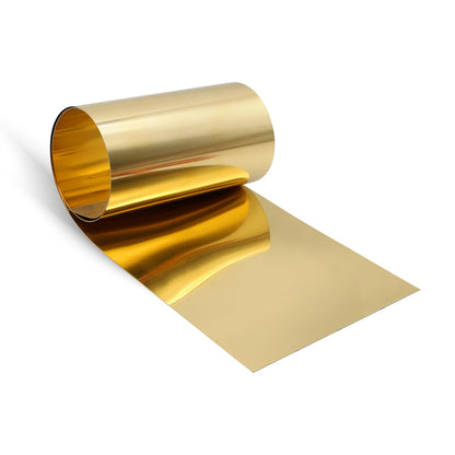 Uxney Brass Sheet Roll, Gold Foil Sheets 1000mm x 150mm x 0.4mm for Crafts, Electrical Repairs, DIY Projects