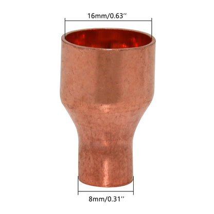 Uxney Copper Reducing Coupling Pipe Fittings, 5/16 x 5/8 Inch ID for HVAC Units, Refrigeration or Hydraulic Applications, Etc,Pack of 5