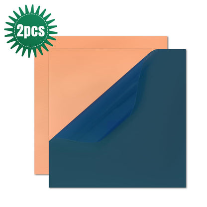 Uxney Copper Sheet Metal,4" x 4"-18 Gauge(1mm) Thickness,99.9% Pure Copper Plates for DIY, Jewelry, Electrical, Repair, Industrial(2 Pac）