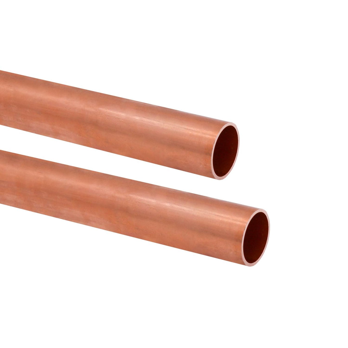 Uxney 1/4"OD Copper Pipe, 0.5mm Wall Thickness 10" Length Copper Round Tube Widely used in various industrial applications(2 Pcs)