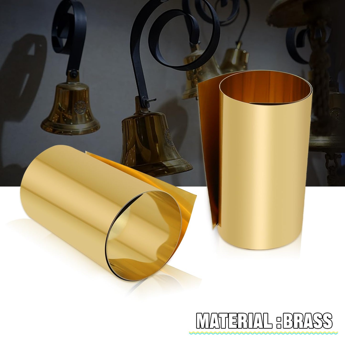 Uxney Brass Sheet Roll, Gold Foil Sheets 1000mm x 150mm x 0.4mm for Crafts, Electrical Repairs, DIY Projects