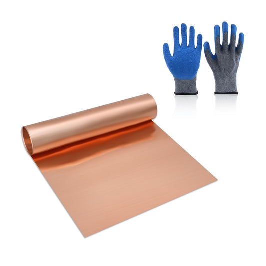 Uxney Copper Sheet Roll,0.03mm Thickness Copper Foil,4" Width x 11 FT Copper Strip Applicable to Various DIY Projects