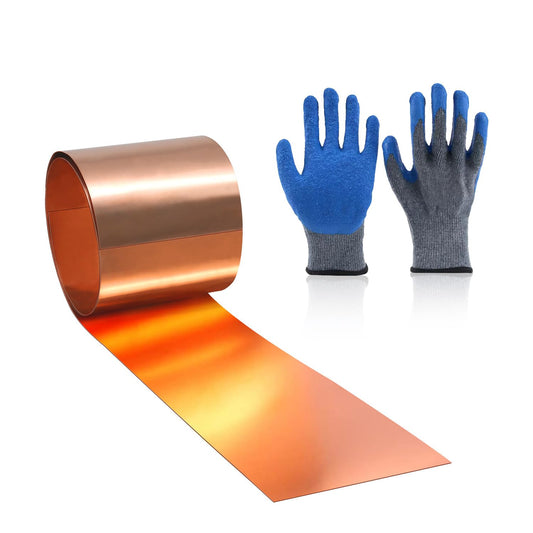 Uxney Copper Sheet Roll,38 Gauge Copper Flashing,4" Width x 11 FT Roofing Flashing Applicable to Various House Repair and DIY Projects