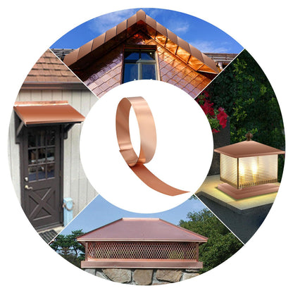 Uxney Copper Sheet Roll,Copper Flashing Roll 1000x50x1mm(LxWxT) Applicable to Various House Repair and DIY Projects