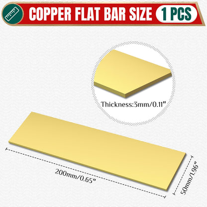 Uxney Brass Flat Bar 1/8"Thickness x 2"Width x 8"Length Brass Bar Stock Brass Rods for Crafts,Models, Repairs, Electrical