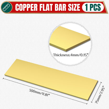 Uxney Brass Flat Bar 5/32"Thickness x 3"Width x 12"Length Brass Bar Stock Brass Rods for Crafts,Models, Repairs, Electrical