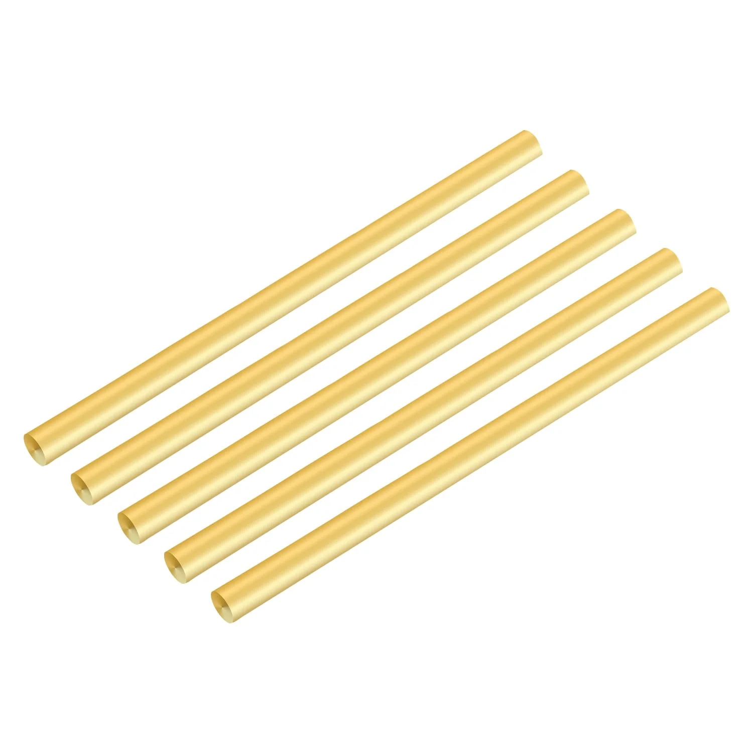 H62 Brass Round Rod – 3/8″ Ø × 8″ – 5 Pack