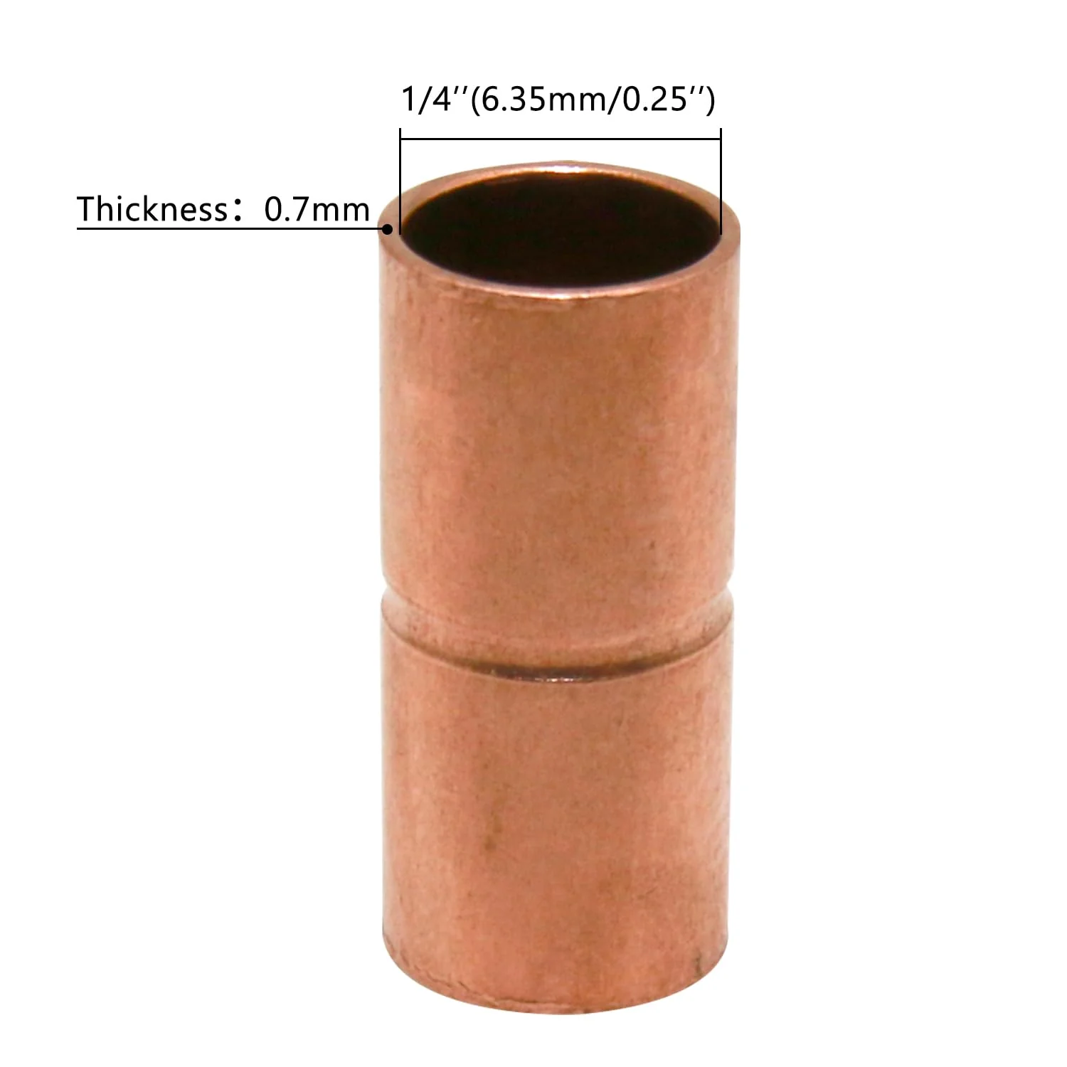 99.95 copper straight coupling straight coupling - 1/4 detail 4