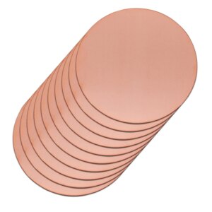 99.95% Copper Round Disc – 2-1/2″ Ø × 1mm