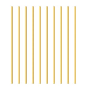 H62 Brass Round Rod – 1/4″ Ø × 8″ – 10 Pack