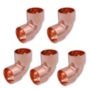 Copper – 90° Elbow – 5/8 ID – 5 Pack