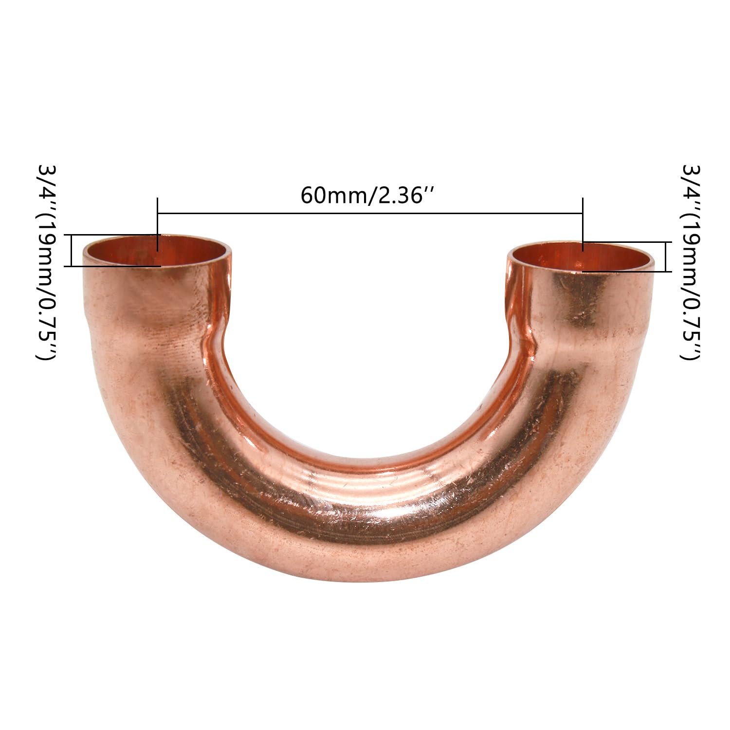 99.95 copper 180° return bend - 3/4 id detail 4