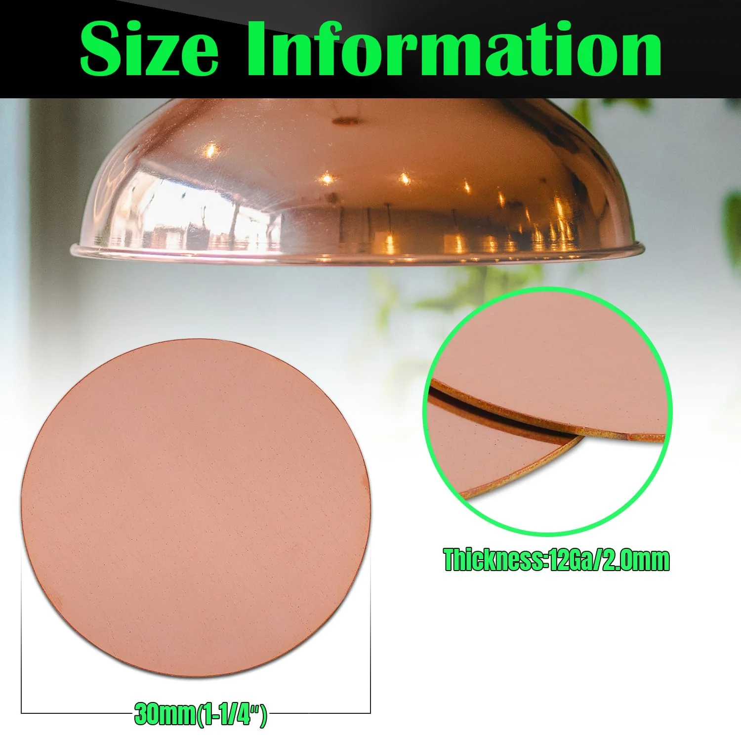 99.95 copper round disc 1-1/4inx2mm detail 4