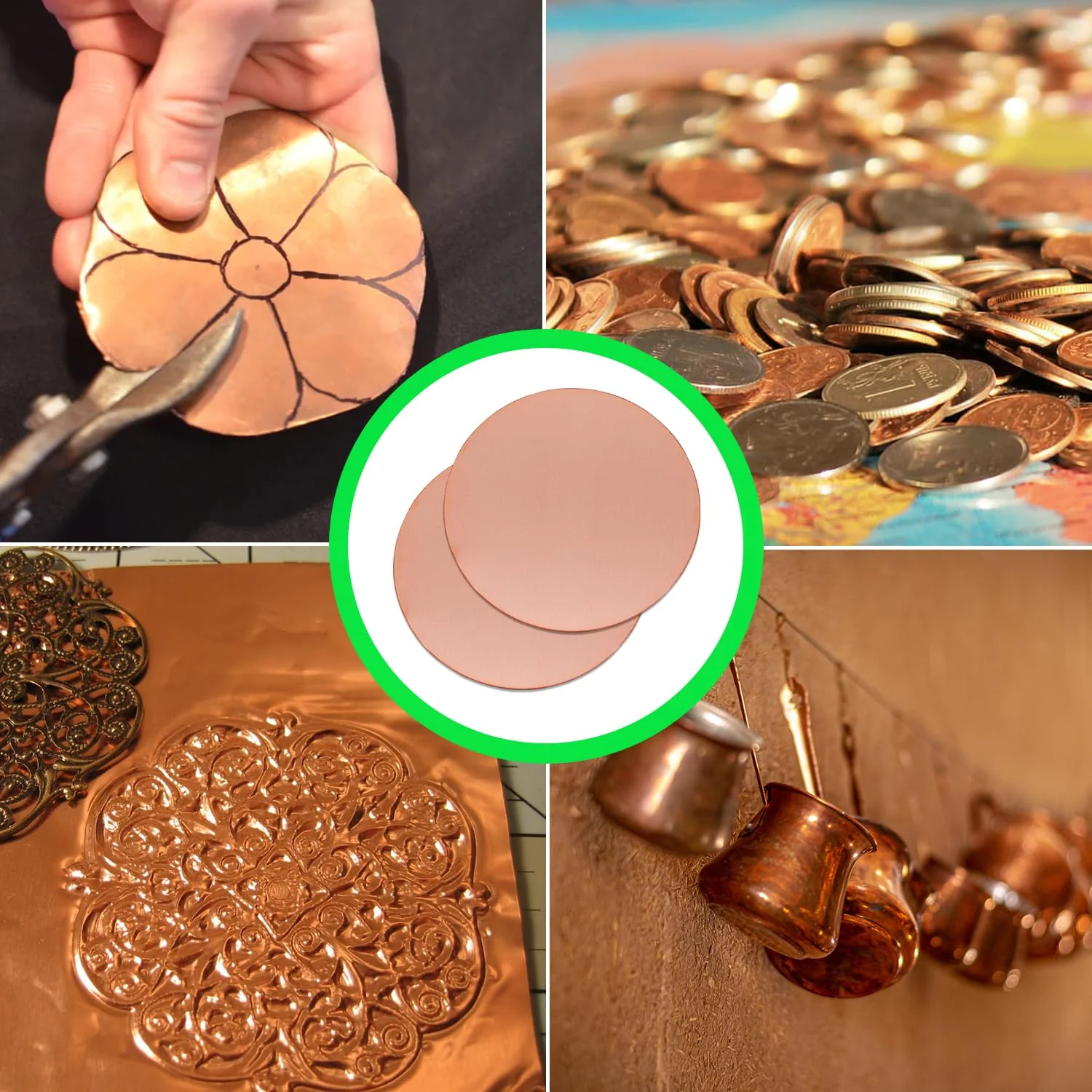 99.95 copper round disc 6inx1mm detail 1