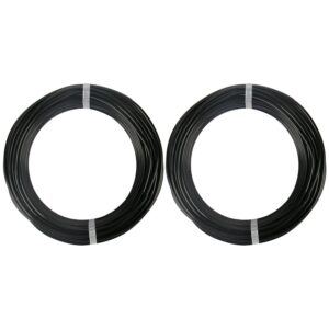 2 Rolls Aluminum Craft Wire, 12 Gauge (2mm) Flexible Metal Wire for Jewelry Making, 65.6 Ft (32.8 Ft/Roll) Bendable Armature Wire for Bonsai, Sculpting and DIY Crafts [Black]