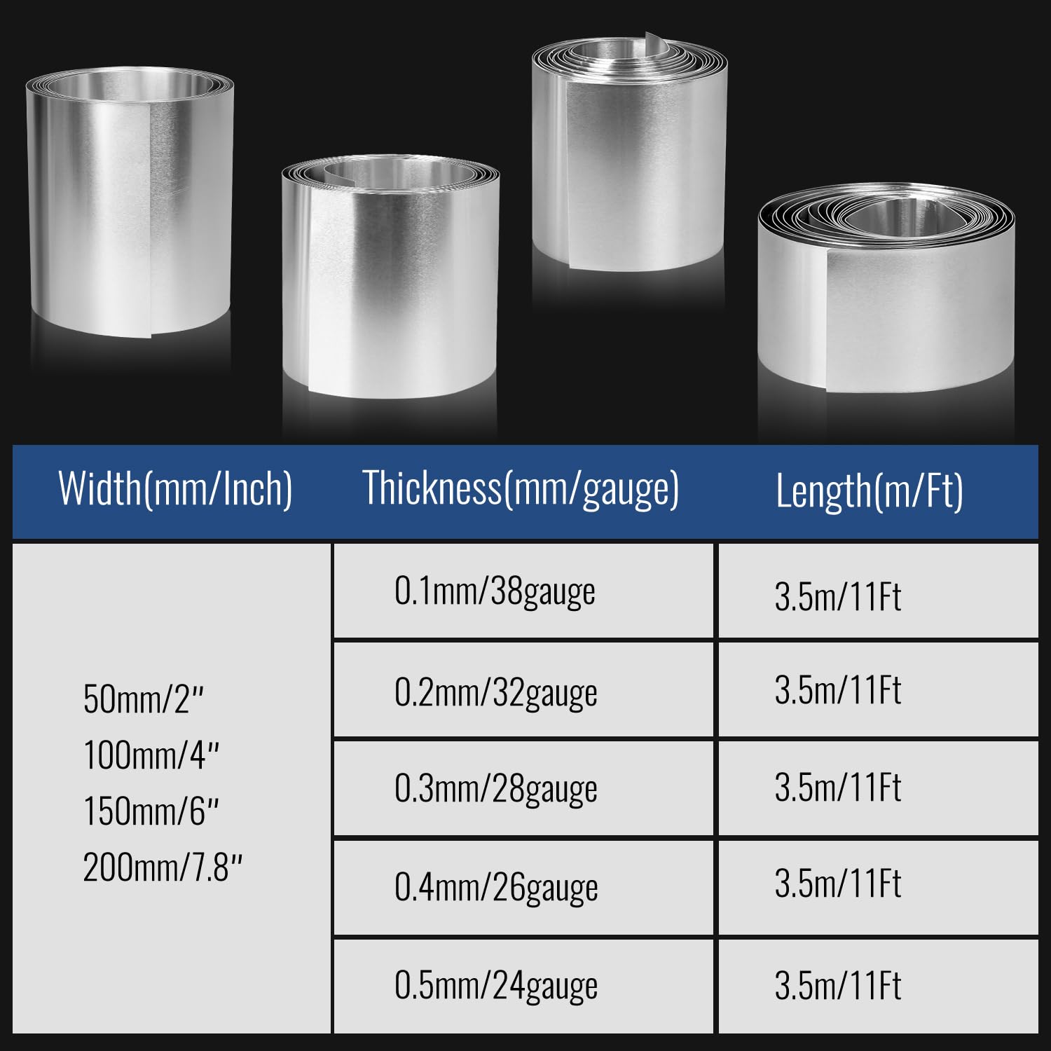 Uxneymetal Aluminum Flashing Roll 2 Inch x 11 Ft, 27 Gauge Roof Flashing Metal Roll, Flexible and Bendable Aluminum Sheet Metal Strip for Roof Repair, Sealing, Siding, and DIY Projects