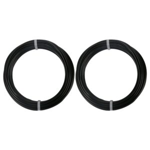2 Rolls Aluminum Craft Wire, 18 Gauge (1mm) Flexible Metal Wire for Jewelry Making, 32.8 Ft (16.4 Ft/Roll) Bendable Armature Wire for Bonsai, Sculpting and DIY Crafts [Black]