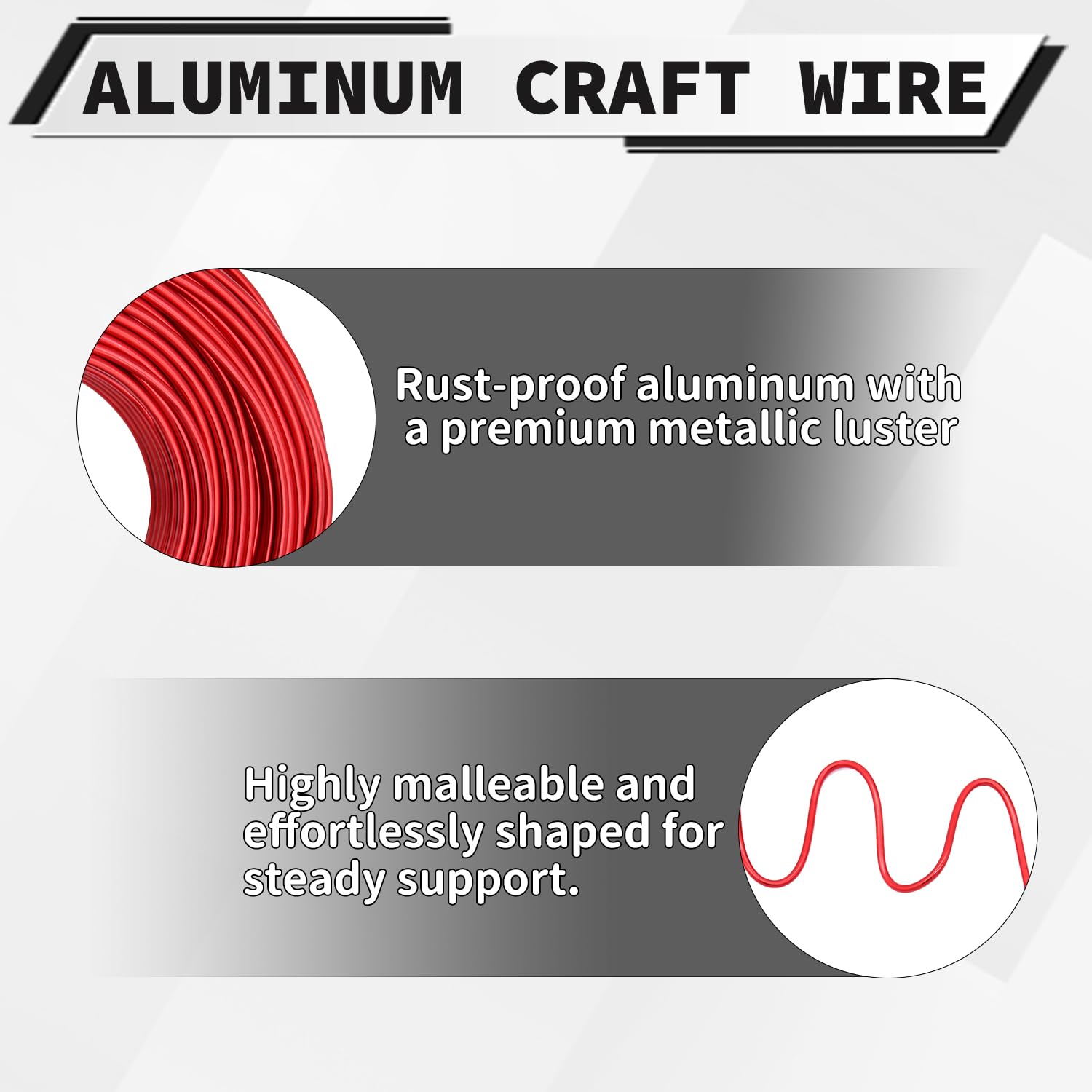12 Gauge Aluminum Craft Wire, 100 Feet 2mm Bendable Metal Wire for Jewelry Making, Sculpting and Floral Design, Soft Armature Wire for DIY Crafts (Red)