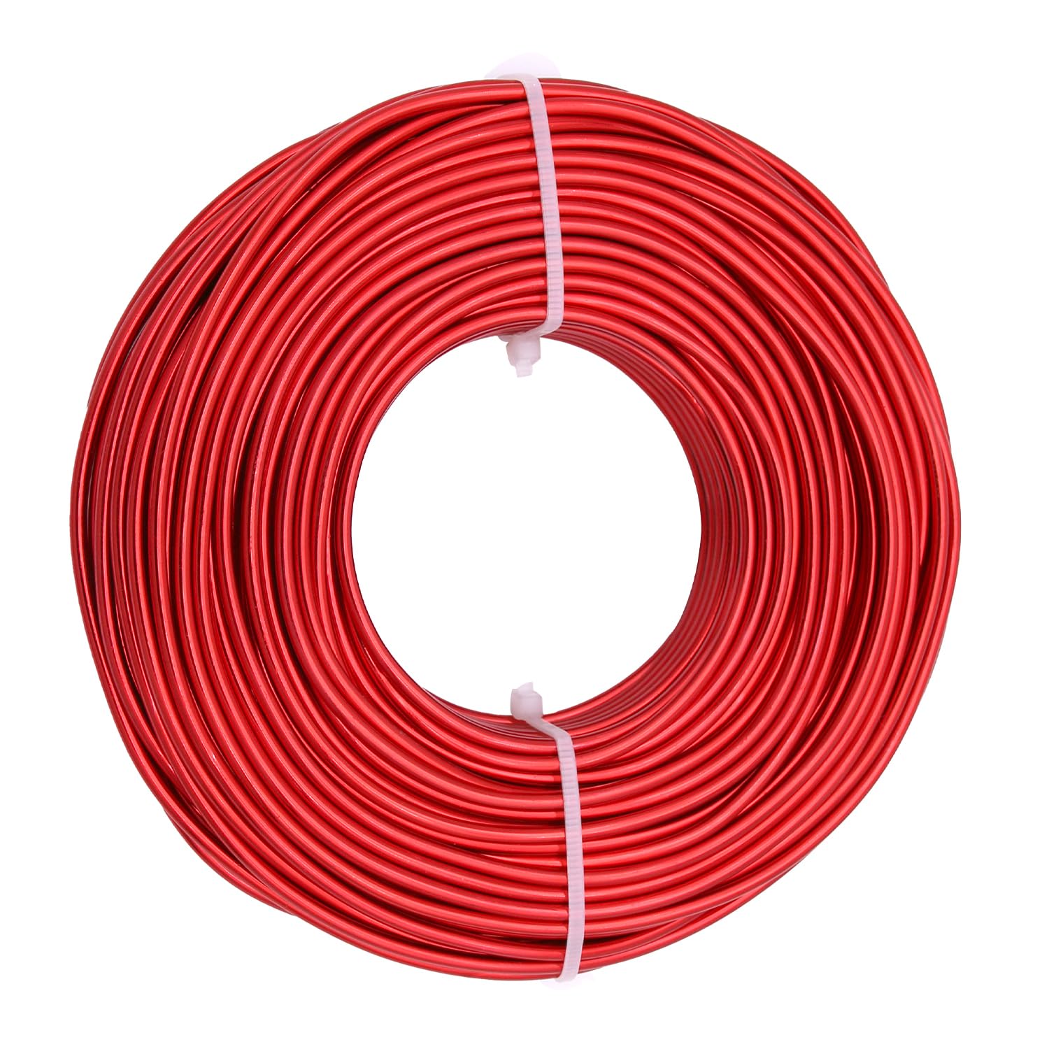 12 Gauge Aluminum Craft Wire, 100 Feet 2mm Bendable Metal Wire for Jewelry Making, Sculpting and Floral Design, Soft Armature Wire for DIY Crafts (Red)