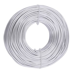 20 Gauge Aluminum Craft Wire, 100 Feet 0.8mm Bendable Metal Wire for Jewelry Making, Sculpting and Floral Design, Soft Armature Wire for DIY Crafts (Silver)